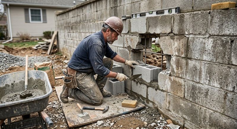 Block Masonry Repair in League City, TX