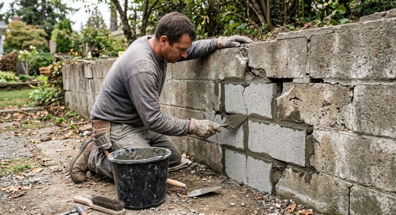 Block Wall Repair in League City, TX
