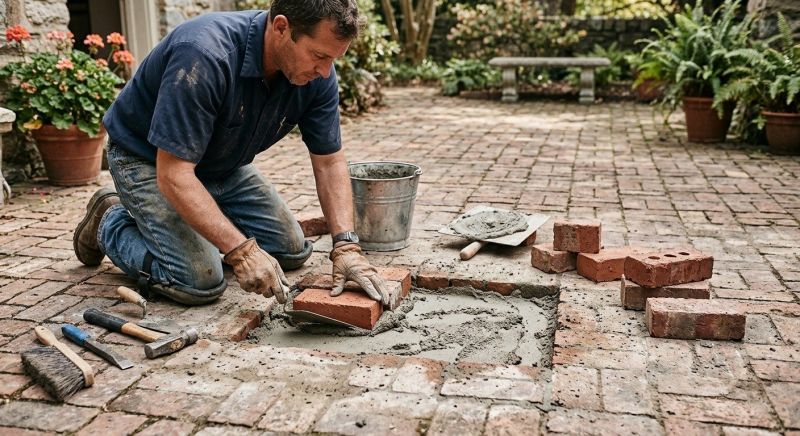 Brick Flatwork Repair in Baytown, TX