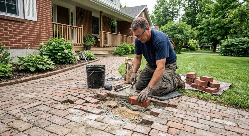 Brick Flatwork Repair in Santa Fe, TX