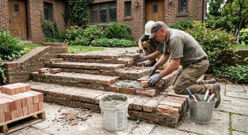 Brick Stairs Repair in Galveston, TX