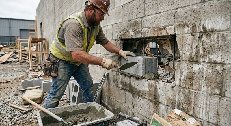 Cement Block Repair in League City, TX