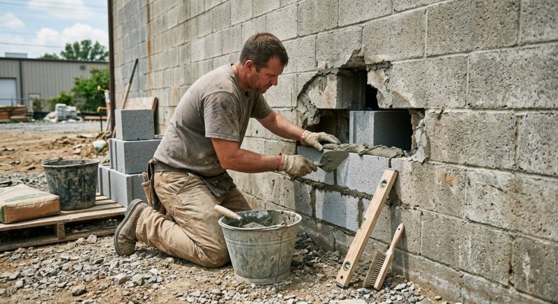 Cinder Block Repair in League City, TX