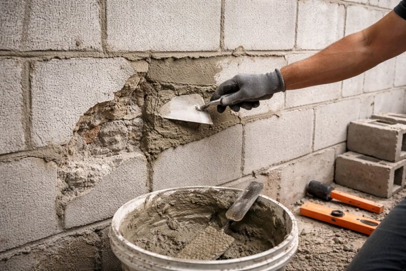 Cinder Block Wall Repair in League City, TX