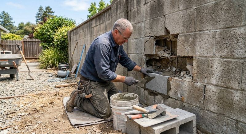 Concrete Block Repair in Kemah, TX