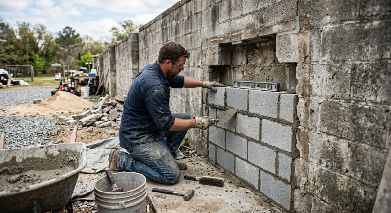 Concrete Block Repair in La Porte, TX