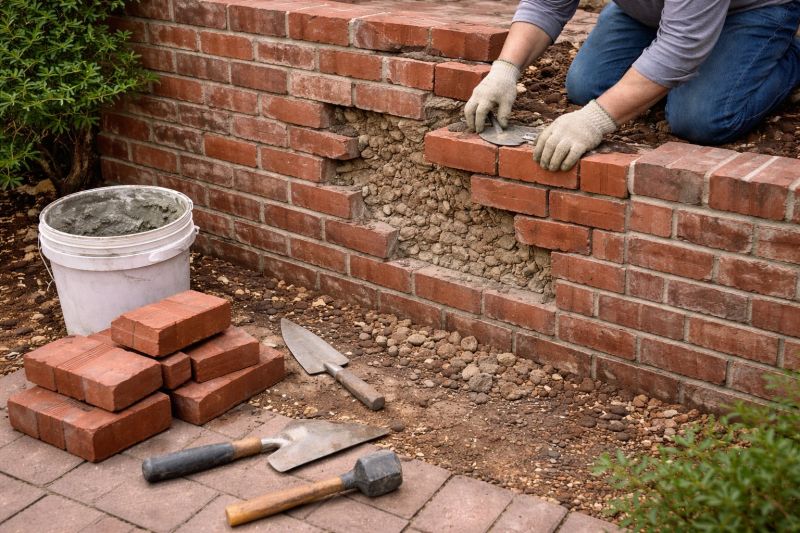 Masonry Wall Repair in League City, TX