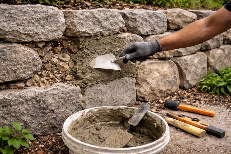 Rock Wall Repair in League City, TX