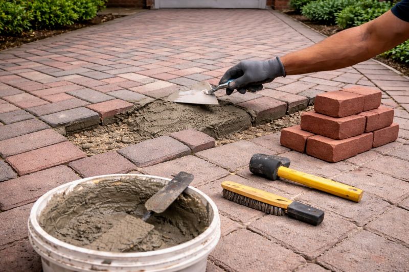 Stone Driveway Repair in League City, TX